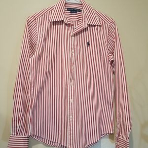 Ralph Lauren Red Striped Long Sleeves